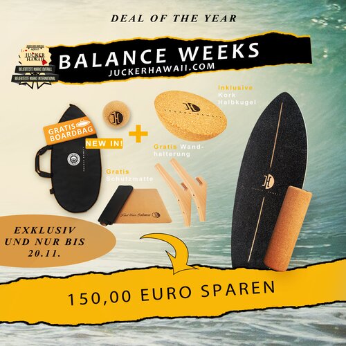 *Deal of the Year - Balance Board Set Ocean Rocker Black*